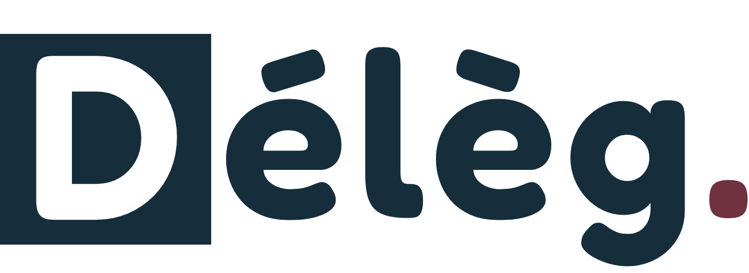 Logo de Délèg, spécialiste en délégation administrative, comptable et visibilité en Suisse romande